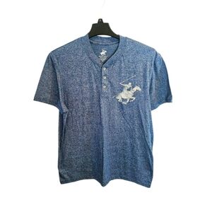 Beverly Hills Polo Club‎ Short Sleeve T-Shirt Big Pony Baby Blue